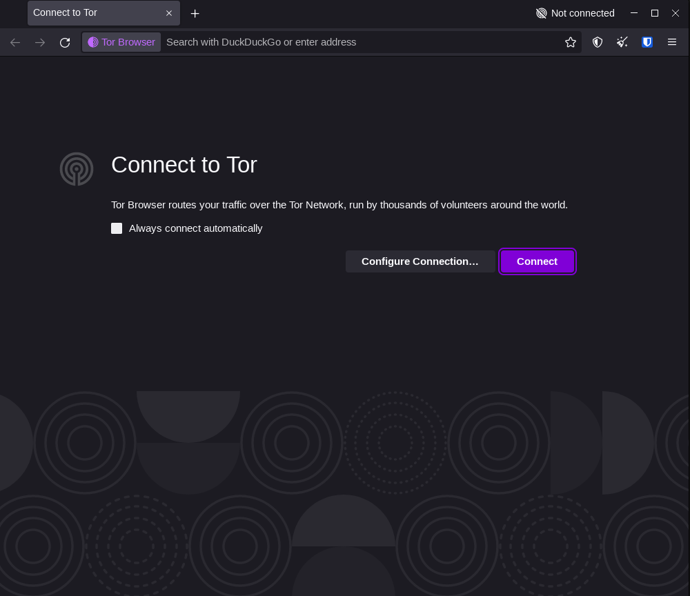 Screenshot of Tor Browser