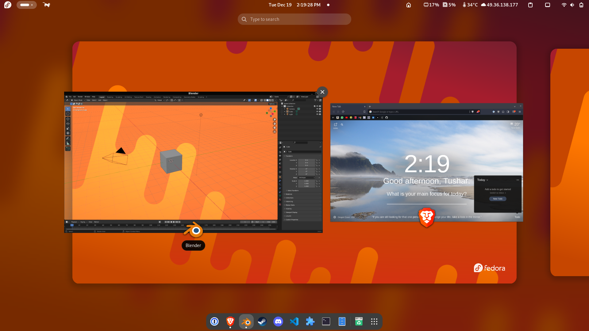 Overview of my Gnome Desktop